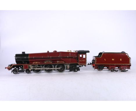 Hornby O gauge model railway 4-6-2 Princess Elizabeth tender locomotive 6201 LMS maroon, electric, three rail, in original wo