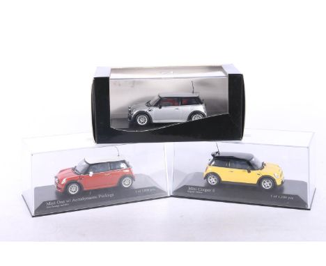 Pauls Model Art Minichamps diecast scale model vehicles to include 431 138271 Mini One Aerodynamic Package 2002 Silver, limit