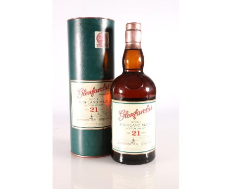 GLENFARCLAS 21-year-old Highland single malt Scotch whisky, 43% abv. 70cl, with tube. 