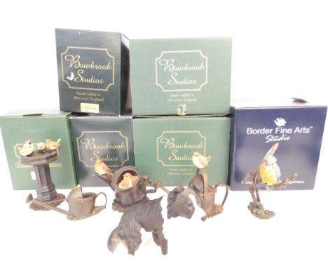 Collection of Bowbrook studio art together with a border fine art Collie - All boxed