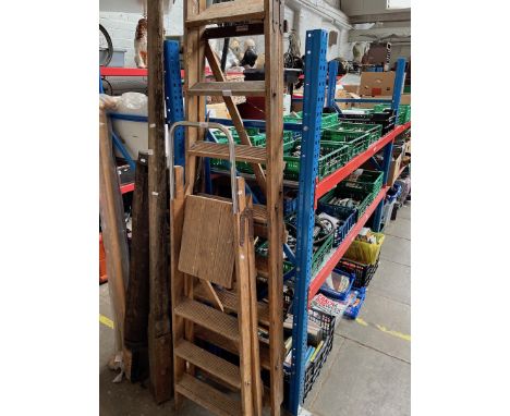 2 sets of wooden step ladders (1 large, 1 small) - 1 Pioneer model 