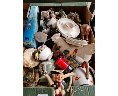 Mixed ceramics and glass etc including Royal Crown Derby, Poole, Shelley etc 