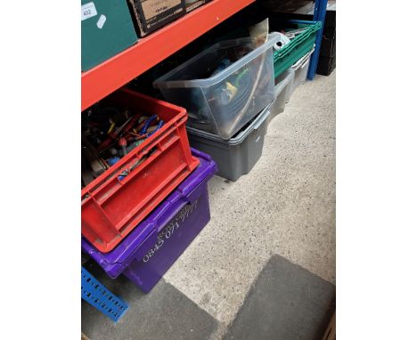 Seven boxes of assorted tools 