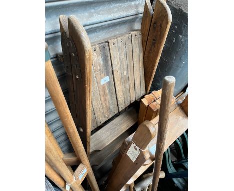 Vintage stripped and waxed stepladders. 