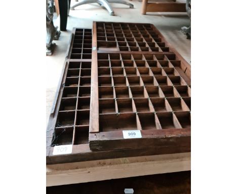 Two vintage trays for printers blocks. 