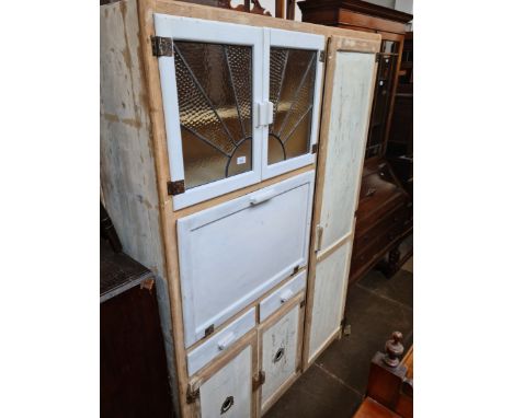 A vintage kitchenette, width 123cm, depth 43cm &amp; height 180cm. 