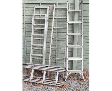 Aluminium extending loft ladder and other ladders, etc.