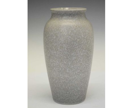 Pilkington Royal Lancastrian baluster vase in mottled grey glaze, impressed marks, shape 3274, 25cm high