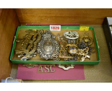 Thirty British military badges; to include: The Kings Liverpool Regiment; The 8th Scottish Volunteer Battalion; a South Afric
