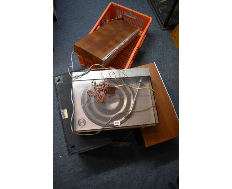 A vintage Bang &amp; Olufsen Beomaster 3000-2 amplifier tuner;&nbsp;a Beogram 3000 turntable; and a pair of Beovox 3702 speak
