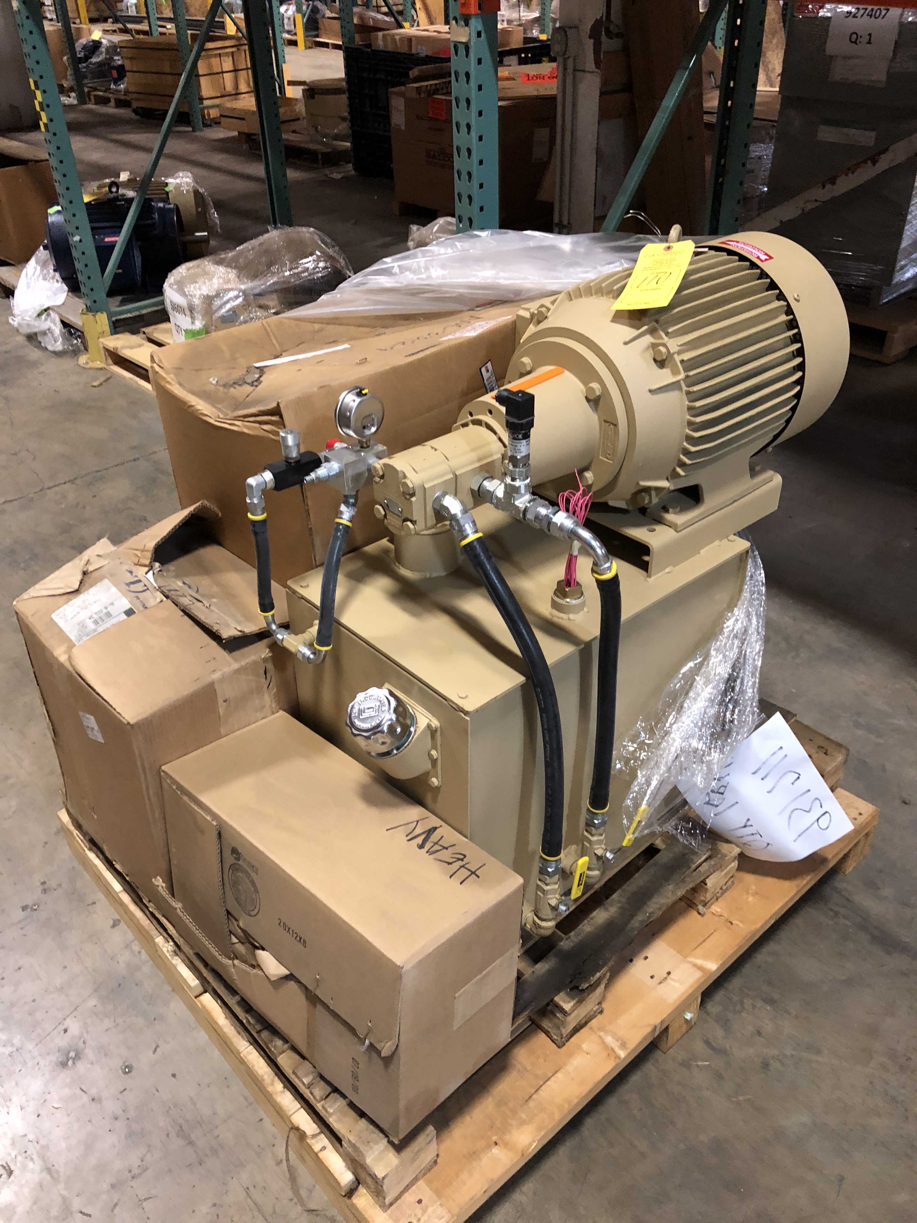 RITTER PARKER HYDRAULIC POWER UNIT W/ ELEKTRIM MOTOR 15 HP MOTOR MODEL