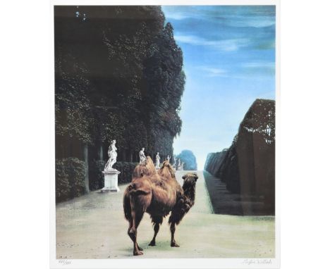 WILLINK CAREL (1900-1983), sign. l.r. Sylvia Willink,  Camel in garden of Versailles, serigraph XVII/XXX 53 x 46 cm.WILLINK C