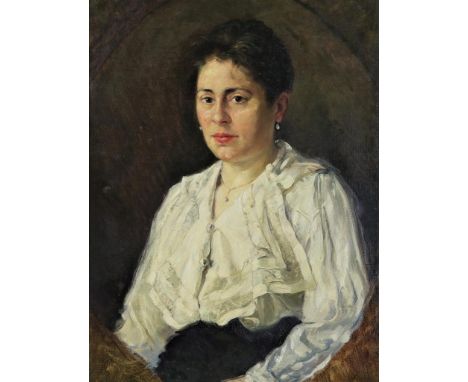 WERNER, REINHOLD (1864-1939), unsigned attributed to, portrait of  a lady, oil on canvas 62 x 50 cm.WERNER, REINHOLD (1864-19