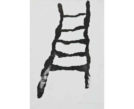 ARMANDO (1929-2018), signed and dated. '15 l.r., composition with  ladder, lithograph 48 x 34 cm.ARMANDO (1929-2018), ges. en
