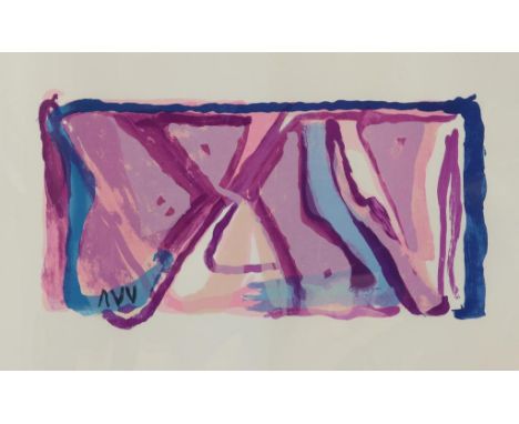 Velde, Bram van, signed in print, abstract, lithograph 58 x 78 cm.VELDE, BRAM VAN (1895-1981), ges. in de druk l.o., abstract