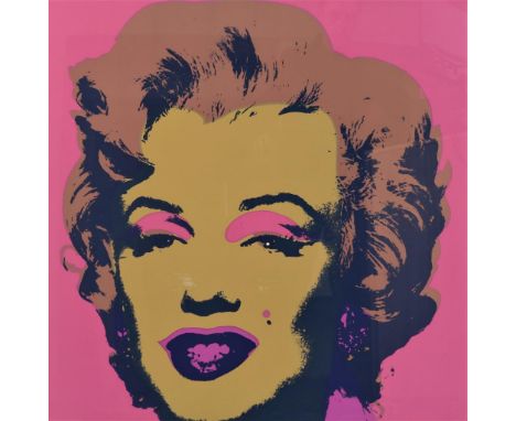 WARHOL, ANDY, after, Marilyn Monroe, silkscreen 90 x 90 cm.WARHOL, ANDY, naar ontwerp van,  Marilyn Monroe, zeefdruk 90 x 90 