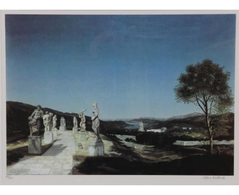 WILLINK CAREL (1900-1983), sign. l.r. Sylvia Willink,  Sculptures in landscape, serigraph 41 x 56 cm.WILLINK CAREL (1900-1983