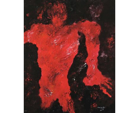 ARMANDO (1929-2018), signed and dated 2013 l.r., composition of  figure, print on canvas 20/133 120 x 100 cm.ARMANDO (1929-20