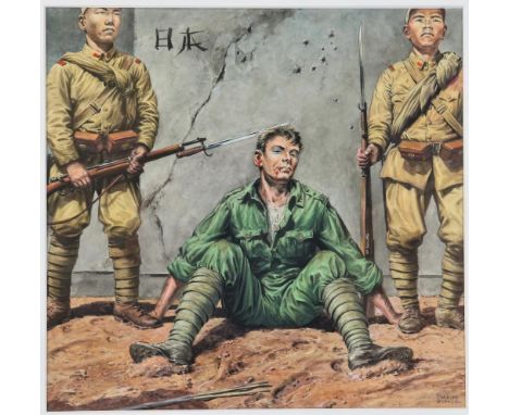 BURKI, CHARLES (1909-1994), signed and dated '63 l.r, 'the ghost  army fought on', illustration gouache 35 x 36 cm.BURKI, CHA
