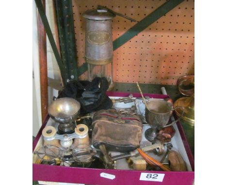 A GPO miners lamp and other small interesting items