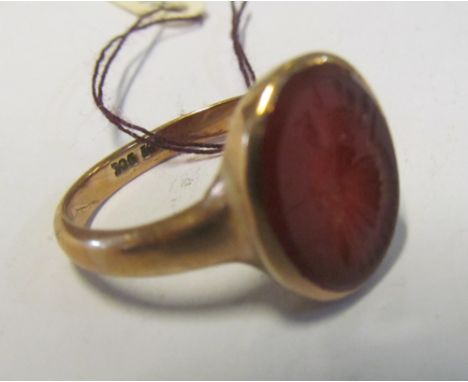 A 9ct centurion sea ring