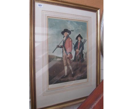 A print 'The Society of Golfers at Blackheath' after L.R.Abbott