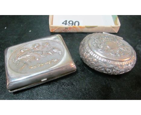 An Indian snuff box and Chinese cigarette case