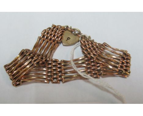 A gold gate bracelet 13.8g