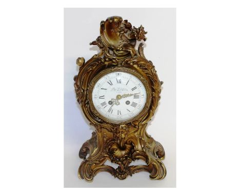 A good 19th century French Louis XVI design ormolu clock, retailed by Charles Frodsham, 115 New Bond Street, London, No. 2055