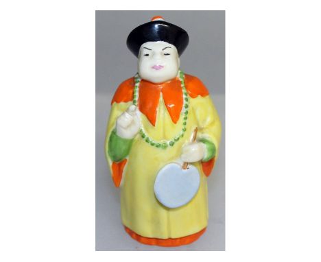 A Royal Worcester candle snuffer of the Mandarin black mark c.1955.