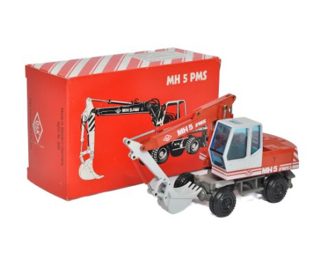 NZG 1/50 diecast model construction issue comprising No. 333 O&amp;K MH5 PMS Wheeled Excavator. Generally excellent in excell