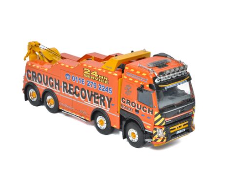WSI 1/50 diecast model truck issue comprising Volvo recovery truck in the livery of Crouch Recovery. Missing some components 