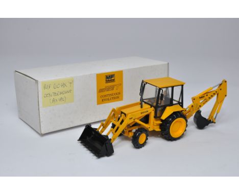 Conrad 1/50 diecast model construction issues comprising No. 2952 Massey Ferguson 60HX Series T Centremount Backhoe Loader. L