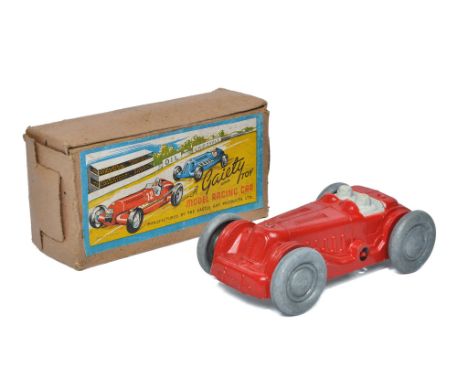 Castle Art Products (Gaiety Toys, England) mechanical clockwork racing car in green. Generally very good to excellent with on