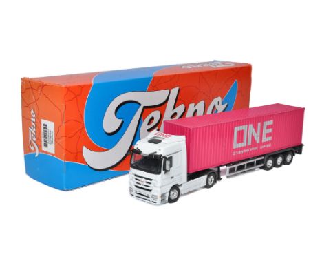 1/50 diecast model truck issue comprising ONE - Ocean Network Express Container Trailer. Generally good, some signs of displa