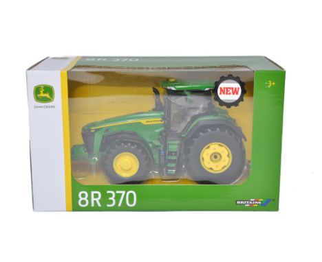 Britains 1/32 diecast farm model issue comprising John Deere 8R 370 Tractor. Excellent, secure in excellent box. 