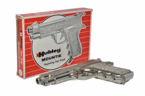 Hubley (USA) No. 251 Mountie 'Toy' Cap Pistol. Looks to be generally good to very good in original box. 
