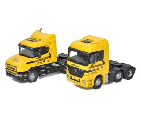 Corgi Code 3 (Dave Robinson) 1/50 diecast model truck issues comprising Mercedes and Scania T in the livery of Alford Traffic