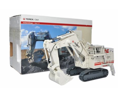 Bymo 1/50 diecast model construction issue comprising Terex / O&amp;K RH340 Mining Excavator. Highly detailed model is genera