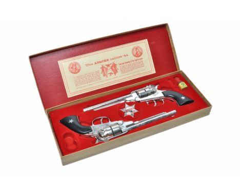 BCM (England) Apache calibre.44 'toy' gun firearm presentation set. Looks to be mostly compete, a few accessories absent, but