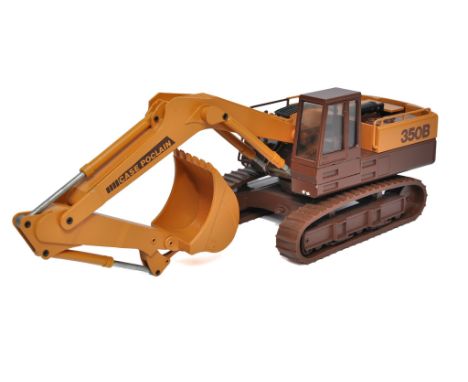 Conrad 1/50 diecast model construction issue comprising No. 2891 Case Poclain 350B Tracked Excavator. Generally excellent (sc