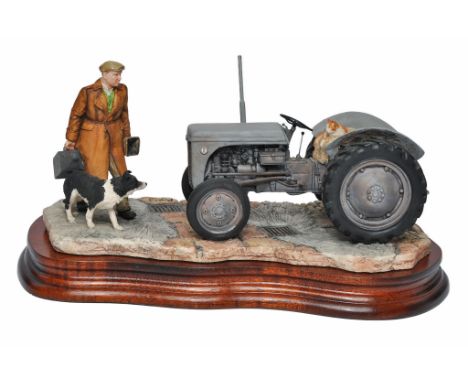 Border Fine Arts Tractor Sculpture comprising No. JH91B Ferguson TE20 'An Early Start'. Looks to be excellent without obvious