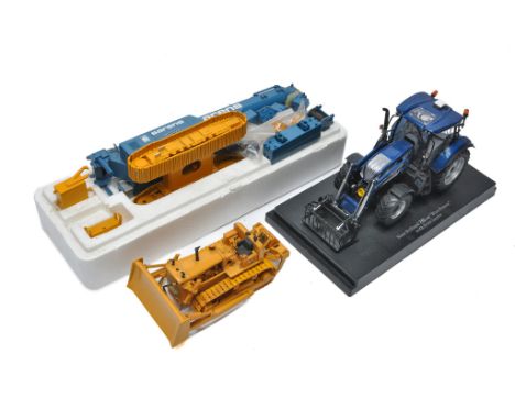 Conrad 1/50 diecast construction model issue comprising Sarens Crawler Crane plus First Gear Allis Chalmers Crawler and New H