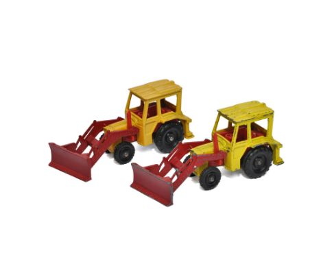 Corgi Duo of 1/70 MF50B Tractor Dozers. One is excellent, the other fair, also note colour variations. 