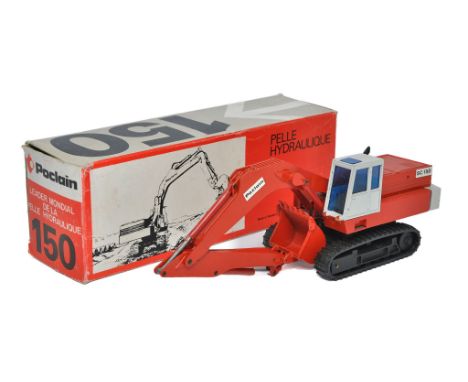 Gescha 1/50 diecast model construction issue comprising Poclain 150 Tracked Excavator. Generally good to very good in good to