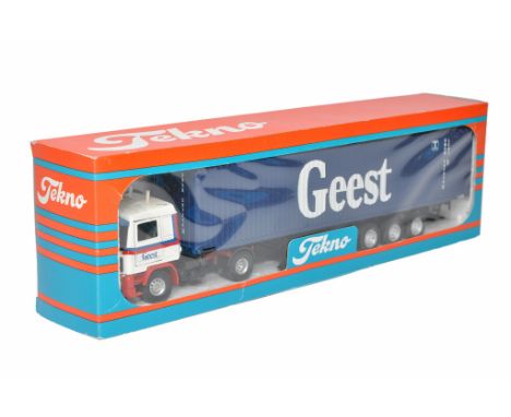 Tekno 1/50 diecast model truck issue comprising Volvo Container Trailer in the livery of Geest. Looks to be without notable f