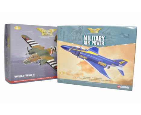 Corgi Diecast Model Aircraft issues comprising F4J Phantom plus B25B Mitchell. Both excellent in boxes. 