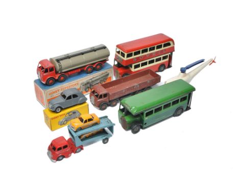 Childhood toy group comprising Dinky duo of Foden issues including one boxed plus Dinky No. 535 Citroen, repainted in excelle