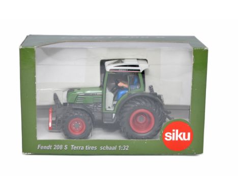 Siku 1/32 diecast farm model issue comprising Fendt 208S Tractor. Limited EditionTerra Tyres Variant. Looks to be without fau