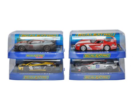 Scalextric slot car issues comprising C3180 Lamborghini Gallardo GT-R Team Argo no.25, C2965 Aston Martin DBR9, C3087 Dodge V